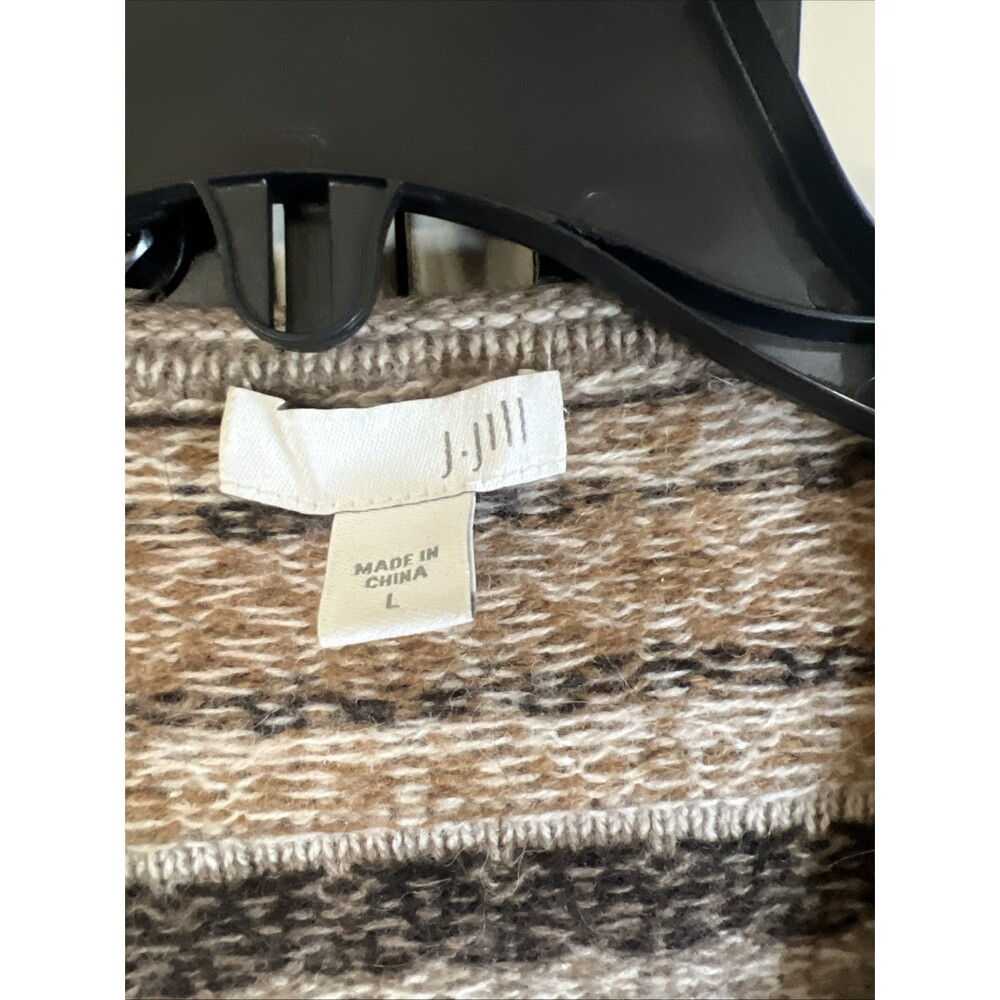 J. JILL Cardigan Wool Alpaca Blend Boho Western Sweater Women's Size Large - Picture 2 of 7